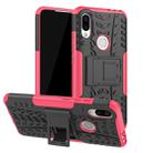 Tire Texture TPU+PC Shockproof Protective Case for Xiaomi Redmi 7, with Holder (Pink) - 1
