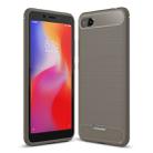 Brushed Texture Carbon Fiber Shockproof TPU Case for Xiaomi Redmi 6A (Grey) - 1