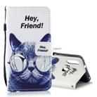 Cool Cat Pattern Horizontal Flip Leather Case for Xiaomi Mi Play, with Holder & Card Slots & Wallet - 1