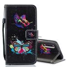 Colored Butterfly Pattern Horizontal Flip Leather Case for Xiaomi Mi 9, with Holder & Card Slots & Wallet - 1