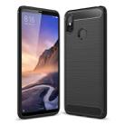 Brushed Texture Carbon Fiber Shockproof TPU Case for Xiaomi Mi Max 3(Black) - 1