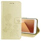 For Xiaomi Redmi Note 5A Low allocation (no fingerprint holes) Rose Embossed Horizontal Flip Environmental PU Leather Case with Holder & Card Slots & Wallet(Gold) - 1