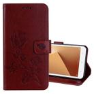 For Xiaomi Redmi Note 5A Low allocation (no fingerprint holes) Rose Embossed Horizontal Flip Environmental PU Leather Case with Holder & Card Slots & Wallet(Brown) - 1