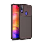 Carbon Fiber Texture Shockproof TPU Case for Xiaomi Redmi Note 7 (Brown) - 1