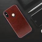 MOFI Shockproof PU Paste PC Case for Xiaomi Redmi Note 5 Pro / Note 5(Dark Brown) - 1