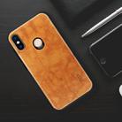 MOFI Shockproof PU Paste PC Case for Xiaomi Redmi Note 5 Pro / Note 5(Light Brown) - 1