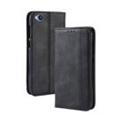 Magnetic Buckle Retro Texture Horizontal Flip Leather Case for Xiaomi Redmi Go, with Holder & Card Slots & Wallet (Black) - 1