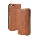 Magnetic Buckle Retro Texture Horizontal Flip Leather Case for Xiaomi Redmi Go, with Holder & Card Slots & Wallet (Brown) - 1