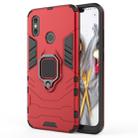 PC + TPU Shockproof Protective Case with Magnetic Ring Holder for Xiaomi Mi 8(Red) - 1