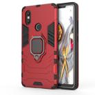 PC + TPU Shockproof Protective Case with Magnetic Ring Holder for Xiaomi Mi 8 SE(Red) - 1