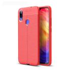 Litchi Texture TPU Shockproof Case for Xiamo Redmi Note 7 / Redmi Note 7 Pro(Red) - 1