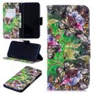 3D Colored Drawing Green Butterfly Pattern Horizontal Flip Leather Case for Xiaomi Redmi Note 7 / Redmi Note 7 Pro, with Holder & Card Slots & Wallet - 1
