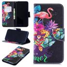 Colored Drawing Flamingo Pattern Horizontal Flip Leather Case for Xiaomi Redmi Note 7 / Redmi Note 7 Pro, with Holder & Card Slots & Wallet - 1