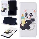 Colored Drawing Bottle Panda Pattern Horizontal Flip Leather Case for Xiaomi Redmi Note 7 / Redmi Note 7 Pro, with Holder & Card Slots & Wallet - 1