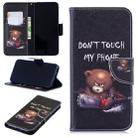 Colored Drawing Bear Pattern Horizontal Flip Leather Case for Xiaomi Redmi Note 7 / Redmi Note 7 Pro, with Holder & Card Slots & Wallet - 1