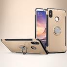 Magnetic 360 Degree Rotation Ring Holder Armor Protective Case for Xiaomi Mi Max 3 (Gold) - 1