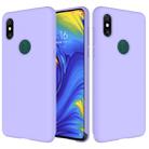 Solid Color Liquid Silicone Dropproof Protective Case for Xiaomi Mi Mix 3 (Purple) - 1