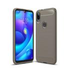 Brushed Texture Carbon Fiber TPU Case for Xiaomi Mi Play (Grey) - 1