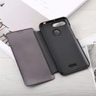 Mirror Clear View Horizontal Flip PU Leather Case for Xiaomi Redmi 6, with Holder(Black) - 4