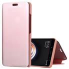 Mirror Clear View Horizontal Flip PU Leather Case for Xiaomi Redmi Note 5 Pro, with Holder (Rose Gold) - 1