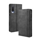 Magnetic Buckle Retro Texture Horizontal Flip Leather Case for Xiaomi Mi 9, with Holder & Card Slots & Wallet(Black) - 1