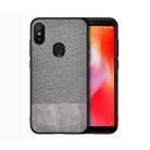 Shockproof Splicing PU + Cloth Protective Case for Xiaomi Redmi 6 Pro (Grey) - 1