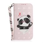 Heart Panda Pattern 3D Coloured Drawing Horizontal Flip Leather Case for Xiaomi Redmi 7, with Holder & Card Slots & Wallet - 1