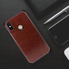 MOFI PC+TPU+PU Leather Case for Xiaomi Redmi Note 6(Dark Brown) - 1