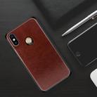 MOFI PC+TPU+PU Leather Case for Xiaomi Redmi 6 Pro(Dark Brown) - 1