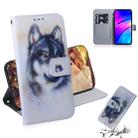 White Wolf Pattern Coloured Drawing Horizontal Flip Leather Case for Xiaomi Redmi 7, with Holder & Card Slots & Wallet - 1