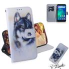 White Wolf Pattern Coloured Drawing Horizontal Flip Leather Case for Xiaomi Redmi Go, with Holder & Card Slots & Wallet - 1