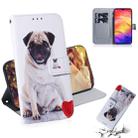 Pug Pattern Coloured Drawing Horizontal Flip Leather Case for Xiaomi Redmi Note 7, with Holder & Card Slots & Wallet - 1