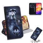 Wolf and Dog Pattern Coloured Drawing Horizontal Flip Leather Case for Xiaomi Redmi Note 7, with Holder & Card Slots & Wallet - 1