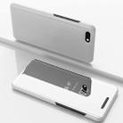 Electroplating Mirror Horizontal Flip Leather Case for Xiaomi Redmi Go , with Holder (Silver) - 1