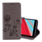 Rose Embossed Horizontal Flip Environmental PU Leather Case for Xiaomi Redmi S2, with Holder & Card Slots & Wallet (Grey) - 1