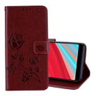 Rose Embossed Horizontal Flip Environmental PU Leather Case for Xiaomi Redmi S2, with Holder & Card Slots & Wallet (Brown) - 1