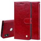 Business Style Oil Wax Texture Horizontal Flip Leather Case for Xiaomi Redmi S2, with Holder & Card Slots & Wallet (Red) - 1