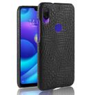 Shockproof Crocodile Texture PC + PU Case for Xiaomi Redmi 7 (Black) - 1