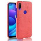 Shockproof Crocodile Texture PC + PU Case for Xiaomi Redmi 7 (Red) - 1