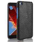 Shockproof Crocodile Texture PC + PU Case for Xiaomi Redmi Go (Black) - 1