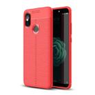 Litchi Texture TPU Case for Xiaomi Mi 6X / A2(Red) - 1