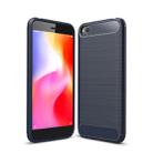 Brushed Texture Carbon Fiber Shockproof TPU Case for Xiaomi RedMi Go(Navy Blue) - 1