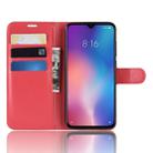 Litchi Texture Horizontal Flip Leather Case for Xiaomi Mi9 SE, with Wallet & Holder & Card Slots(Red) - 2