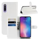 Litchi Texture Horizontal Flip Leather Case for Xiaomi Mi9 SE, with Wallet & Holder & Card Slots(White) - 1