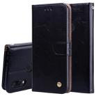 Business Style Oil Wax Texture Horizontal Flip Leather Case for Xiaomi Redmi Note7, with Holder & Card Slots & Wallet(Black) - 1