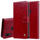 Business Style Oil Wax Texture Horizontal Flip Leather Case for Xiaomi Redmi Note7, with Holder & Card Slots & Wallet(Red) - 1