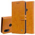 Business Style Oil Wax Texture Horizontal Flip Leather Case for Xiaomi Redmi Note7, with Holder & Card Slots & Wallet(Brown) - 1