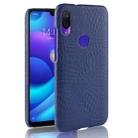 Shockproof Crocodile Texture PC + PU Case for Xiaomi Redmi Note 7 (Blue) - 1