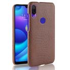 Shockproof Crocodile Texture PC + PU Case for Xiaomi Redmi Note 7 (Brown) - 1