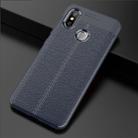 Litchi Texture TPU Protective Case for Xiaomi Mi  8(Navy Blue) - 9